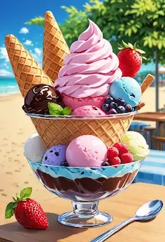 ビーチの甘い夏の贈り物