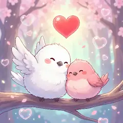 小鳥のラブハート