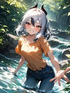 イチャイチャ水遊び【ブルアカ・鬼方カヨコ】
