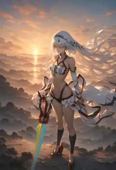 目を閉じて精神を集中させるアルテラ