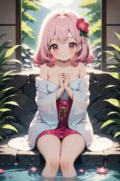 足湯でリラックス