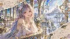 天空の宮殿で未来を描く光の少女