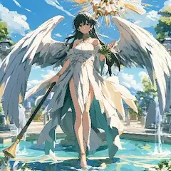 聖なる泉に降り立つ翼の乙女