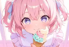 アイスクリームと輝く瞳の甘い瞬間