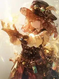 蒸気少女と輝く魔法の秘宝。