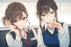 オフィス編【百合】　窓辺で交わす二人の優しい時間