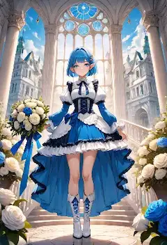 青いエルフの花嫁の誓い
