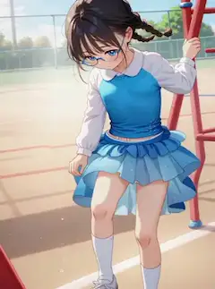 スカート脱げちゃった