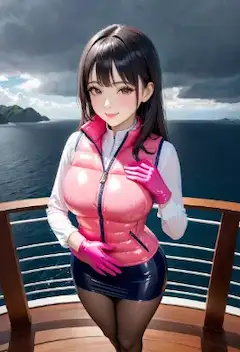 曇天の船旅