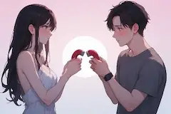 磁石の引力に導かれて