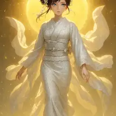 月華に舞う白き姫の幻影