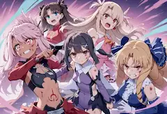 決戦をするカッコいいプリズマイリヤの5人！