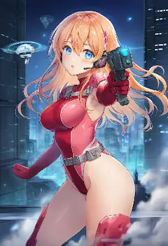 ネオンシティを駆ける赤い影