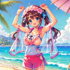 ハワイアンレイと脇