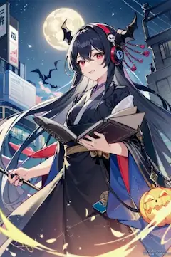 ハロウィンで本気を出して悪魔を召喚する葉村ラヴィアン