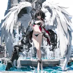 氷の泉に立つ戦乙女