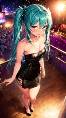 セクシータイトドレスミクさん