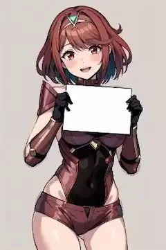 ボードを持つホムラ
