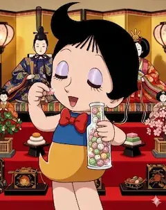 それ赤と青のキャンディじゃないよね?!