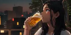 仕事が終わった後で飲み