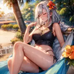 【原神】申鶴 休憩中