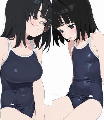 クラスメイト（地味子ちゃんと145cm子ちゃん）