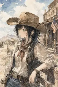 荒野のサルーンで待つ