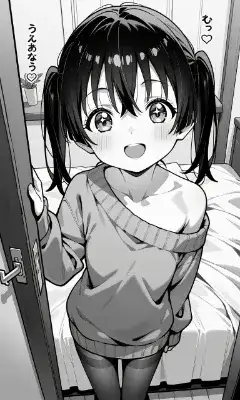 モノクロ漫画風