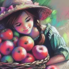 林檎の収穫
