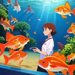少女と金魚