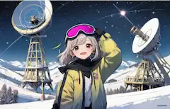野辺山スキーと電波望遠鏡