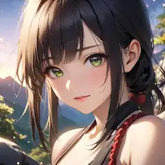 山々に輝く緑の瞳
