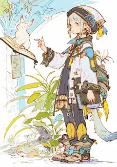 魔法使いのキャンプする姿