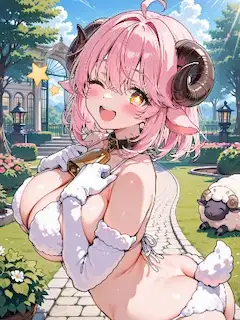 星の瞳を持つ羊角少女