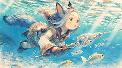 陽光の海底で杖を振るう銀狐