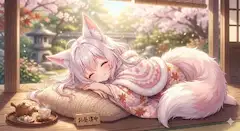 日向ぼっこのおきつねさま