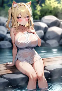チサラの温泉♨️に入浴中😍💞