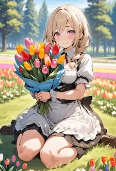 チューリップの花束