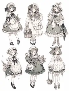 ロリータファッションキャラ