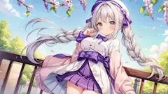 春風に揺れる藤の乙女の微笑み