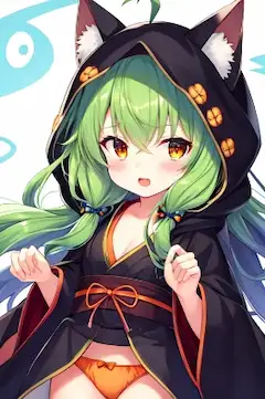 ケモミミフードを被った狐っ娘さん