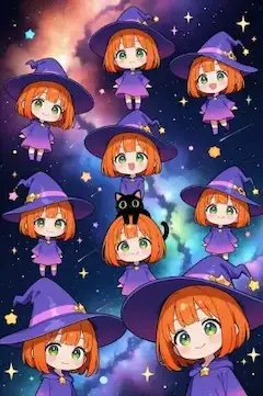 星空を舞う小さな魔女たちの宴