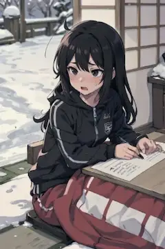 大雪で困惑している作者の図