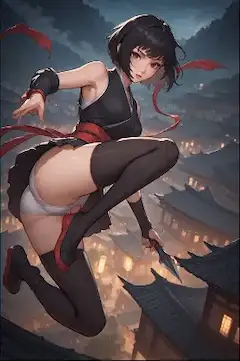 朧月のパンチラ暗殺 ～唐の巨漢を膝で落とした日本娘～