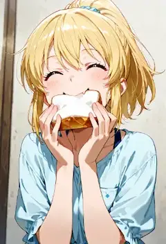 甘いドーナツと朝の笑顔