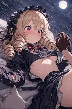 月明かりの下で