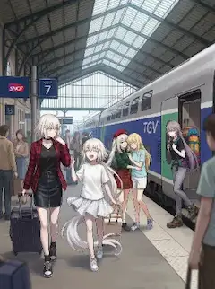 パリ駅のホームとジャンヌオルタ