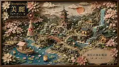桜雲の流れ庭園 ～花舞う渓谷の調べ～