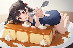 甘いプリンにダイブした少女の冒険