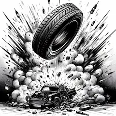 sturdy rubber tires